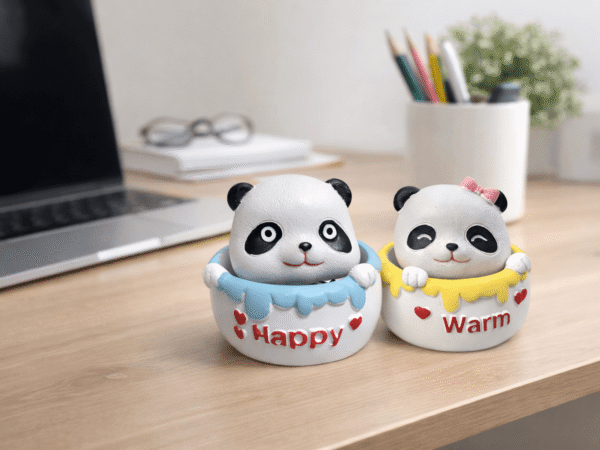 Cute Head-Shaking Panda Spring Toys Set | Home decor Showpiece