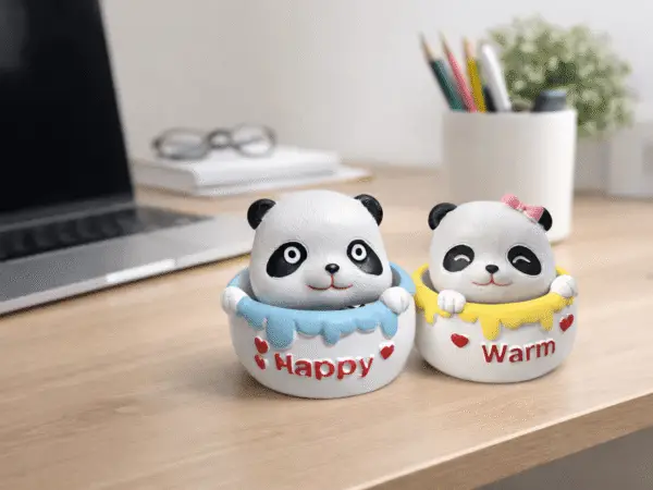 Cute Head-Shaking Panda Spring Toys Set | Home decor Showpiece (Pack of 2)