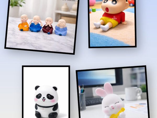 Buddha, Shinchan Mobile holder, Mini light maps panda and Bunny