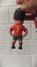 Football Player 3D Rubber Keychain with Silicone Strap