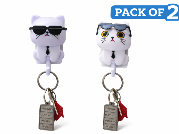 Cool Cat  Key  Holder (Pack of 2)