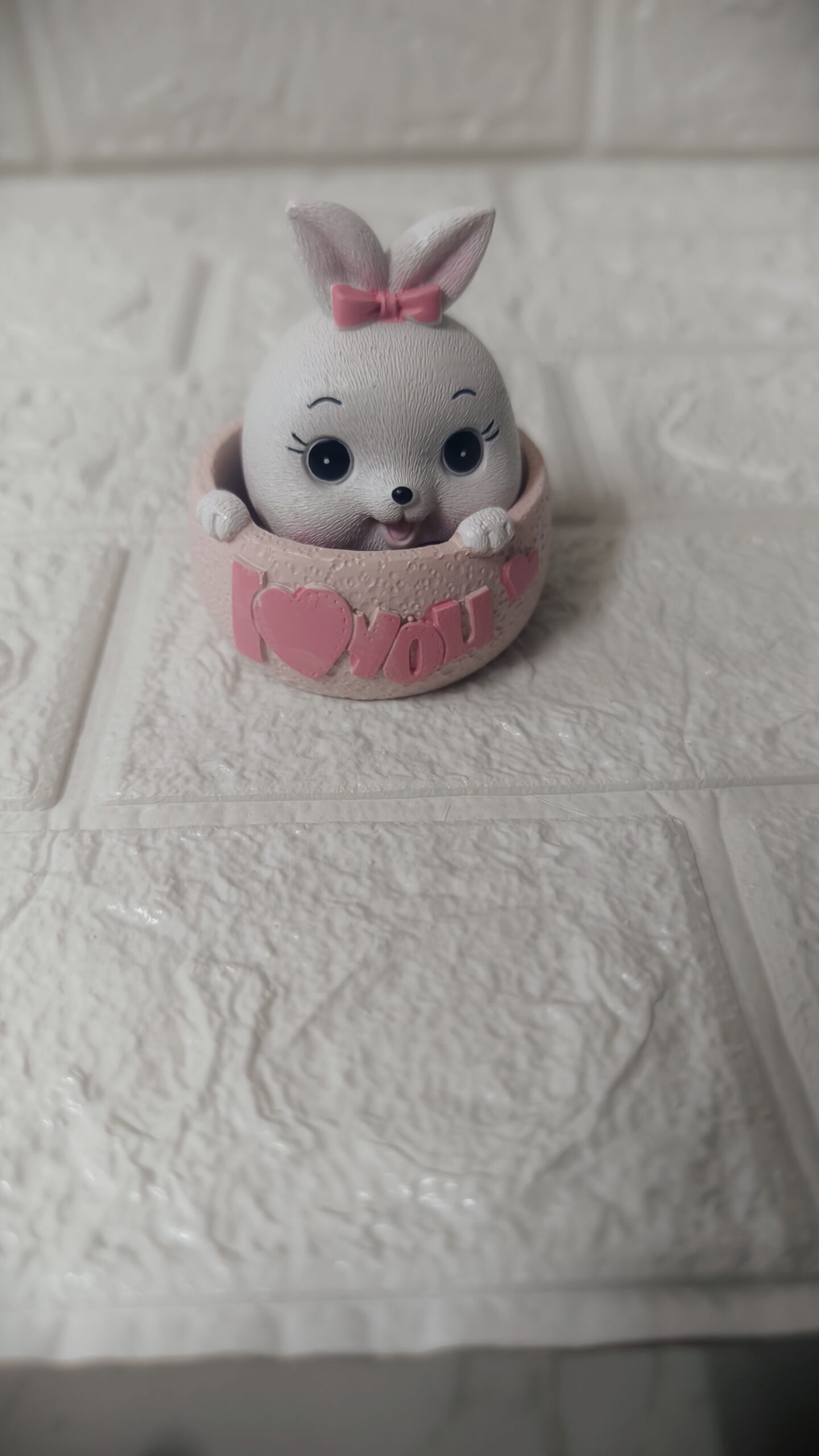Cute “I Love You ” Bunny – Adorable Desk Decor Showpiece& Head Shaking Spring toy - Image 6