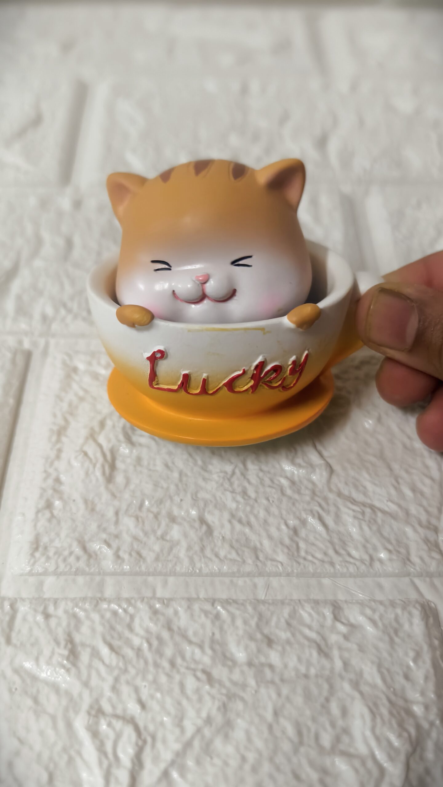 Cute Lucky Cup Cat– Adorable Desk Decor Showpiece & Head Shaking Spring toy - Image 7