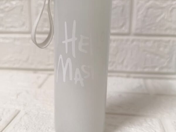 Glass Water Bottle (Hello Master)
