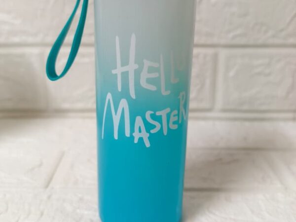 Glass Water Bottle (Hello Master)