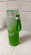 Glass Water Bottle (Hello Master)