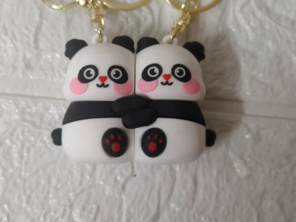 Magnetic Panda Pair Keychains